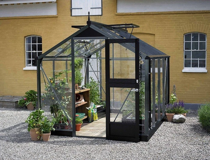 Juliana Compact 6.6m² 3mm Sicherheitsglas Gewächshaus anthrazit/schwarz