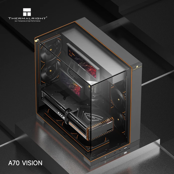 Thermalright A70 Vision Black, schwarz, Glasfenster