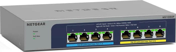Netgear MS100 Desktop 2.5G Switch, 8x RJ-45, 230W PoE++