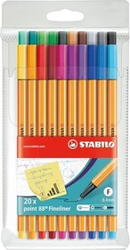 STABILO point 88 sortiert, 20er-Set, Aufbewahrungstasche