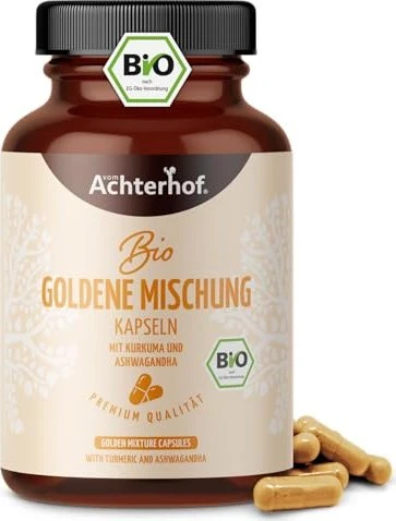 Vom Achterhof Goldene Mischung ohne Piperin Kapseln, 120 Stück
