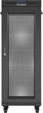 Lanberg 19" Rackschrank 32HE, LCD, freistehend, Flat Pack, Gitternetztür, IP20, RAL 9004, 800mm tief