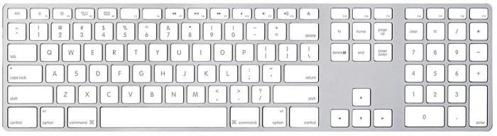 Apple Keyboard mit Ziffernblock, Rev. A, USB, DE