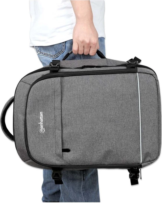 Manhattan Rome 17.3" Laptop-Reiserucksack, grau