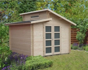 Alpholz Gartenhaus Aktiva 360x360cm natur