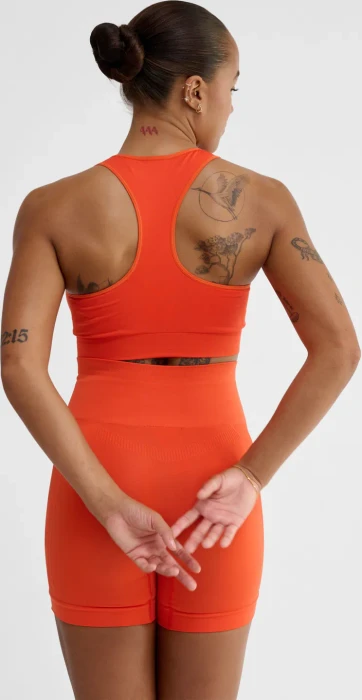 hummel Seamless Sports Top Funktionsshirt ärmellos tangerine tango (Damen)