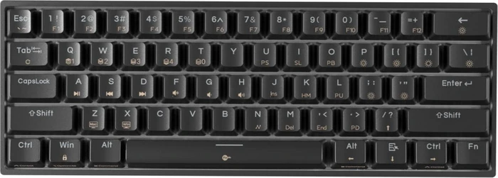 Dierya DK61SE, schwarz, LEDs grün, BROWN Switches, USB, US