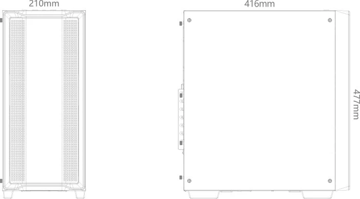 DeepCool CC560 ARGB, schwarz, Glasfenster