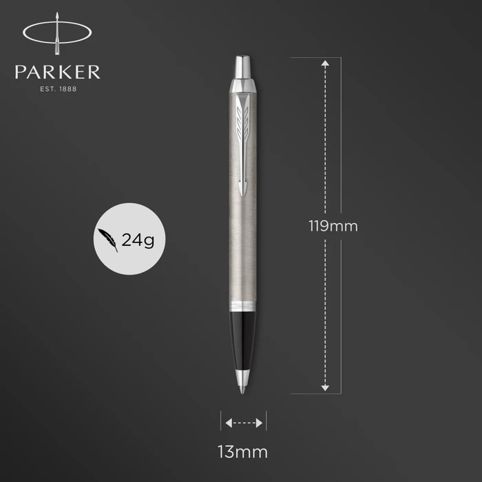 Parker IM Kugelschreiber stainless steel lacquer/chrome trim, Geschenkbox