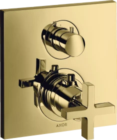 Hansgrohe Axor Citterio Thermostat mit Ab- und Umstellventil polished brass