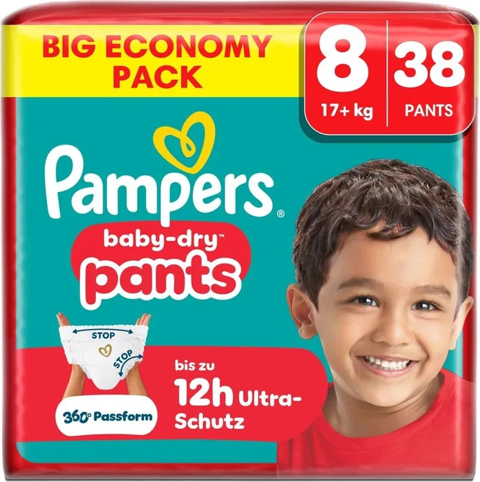 Pampers Baby-Dry pants Gr.8 Einwegwindel, 17+kg, 38 Stück