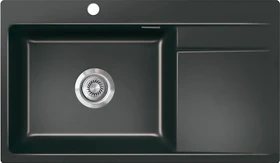 systemceram Stema 86 SL F Einbau Becken links nero