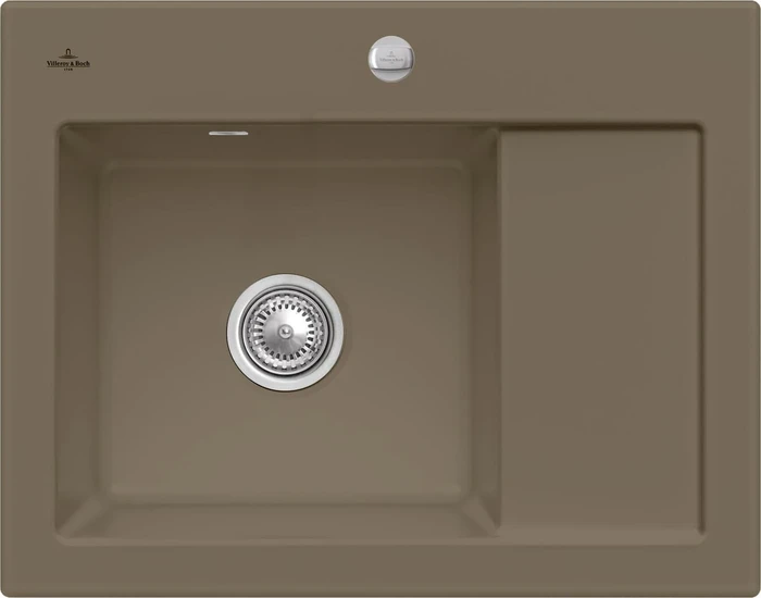 Villeroy & Boch Subway 45 Compact Einbau Becken links mit Ablauffernbedienung timber