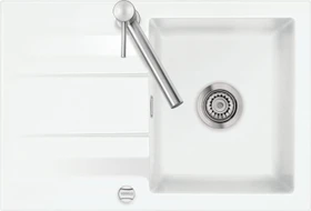 systemceram Genea 75 Einbau Becken reversibel mit Ablauffernbedienung polar