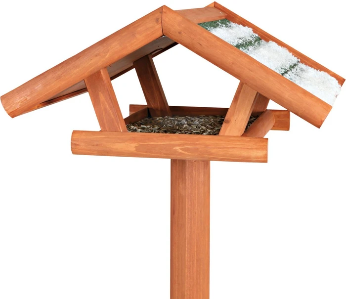 Trixie NATURA Vogelfutterhaus zum Aufstellen, braun