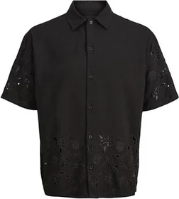 Jack & Jones Loose Fit Hemd kurzarm black beauty (Herren)