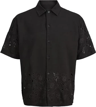 Jack & Jones Loose Fit Hemd kurzarm black beauty (Herren)