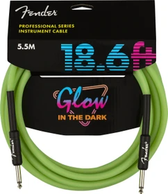 Fender Professional Series Glow in the Dark Cable Green 5.5m