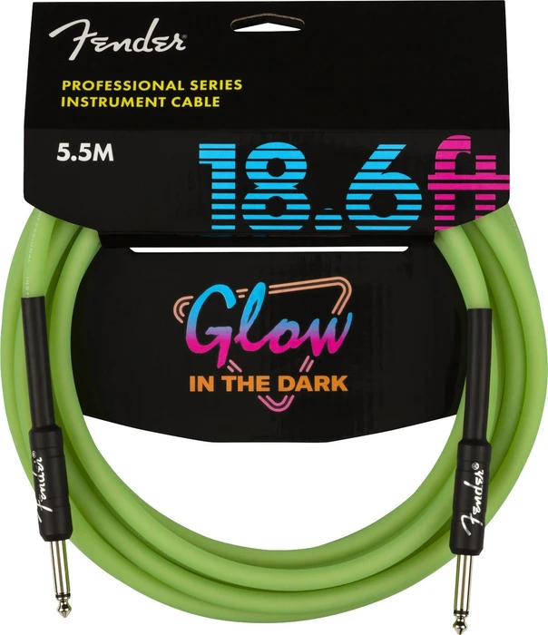 Fender Professional Series Glow in the Dark Cable Green 5.5m