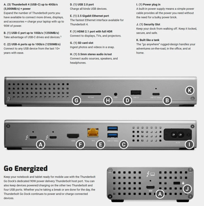 OWC Thunderbolt Go Dock, Thunderbolt 4 [Buchse]