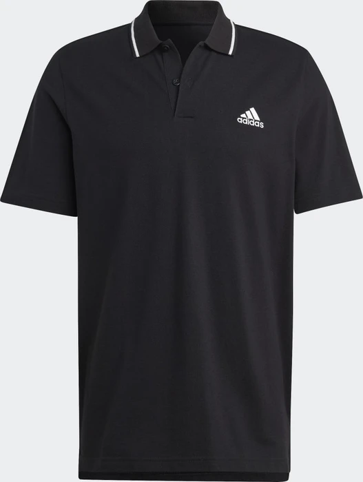 adidas Essentials Piqué Small Logo Poloshirt kurzarm schwarz (Herren)