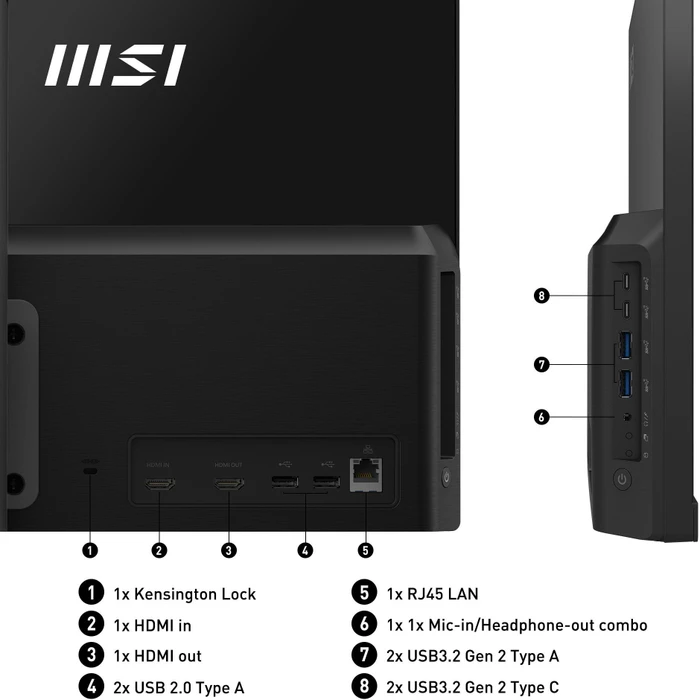 MSI Modern AM242 1M-2296EU, schwarz, Core 5 120U, 16GB RAM, 512GB SSD