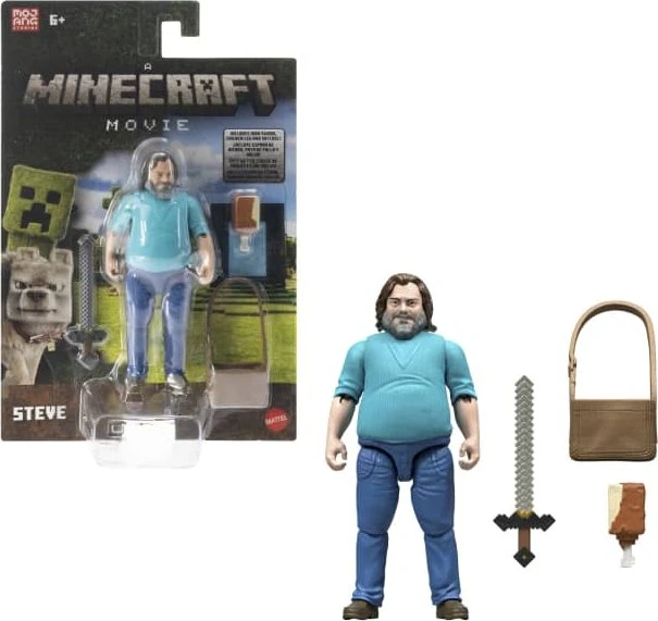 Mattel Minecraft - Film Steve Actionfigur und Zubehör