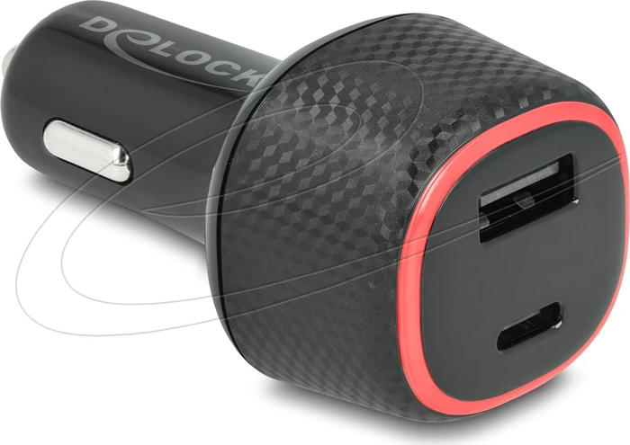 DeLOCK Kfz Ladeadapter USB Type-C PD 3.0 + USB Typ-A mit 63 W schwarz