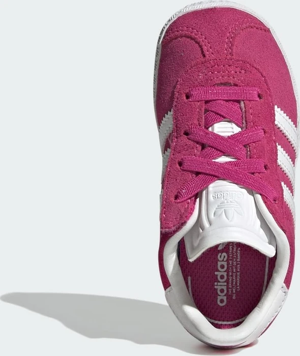 adidas Gazelle Comfort Closure Elastic Laces semi lucid fuchsia/cloud white/gold metallic (Junior)