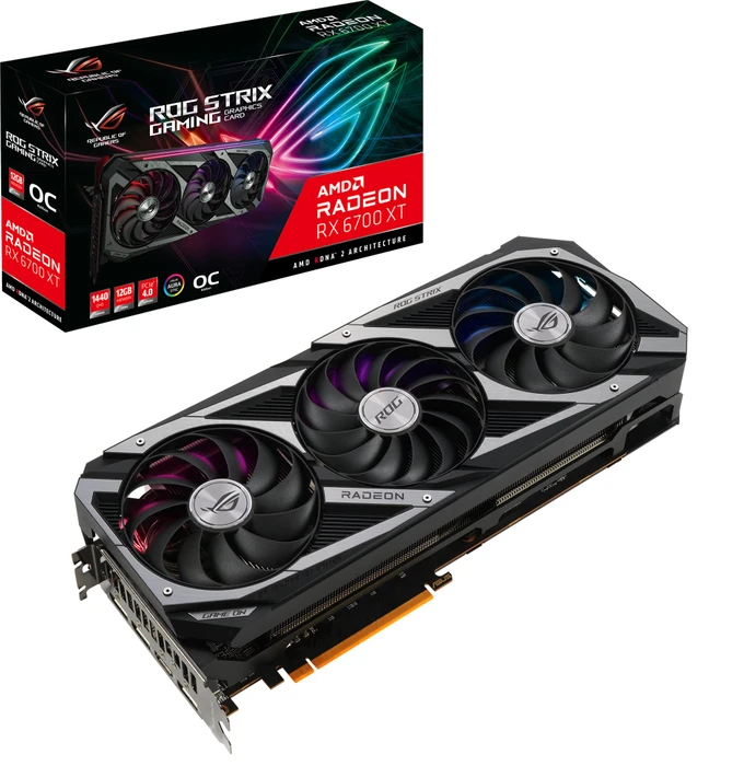 ASUS ROG Strix Radeon RX 6700 XT OC, ROG-STRIX-RX6700XT-O12G-GAMING, 12GB GDDR6, HDMI, 3x DP
