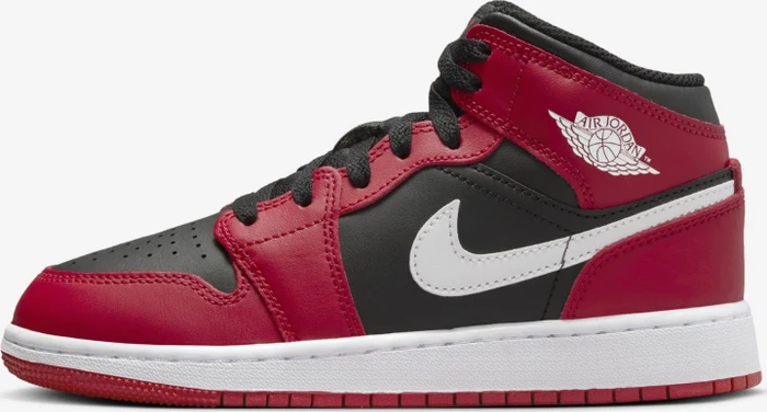 Nike Air Jordan 1 Mid black/gym red/white (Junior)