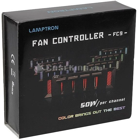 Lamptron FC9, 5.25" Lüftersteuerung, 4-Kanal, schwarz