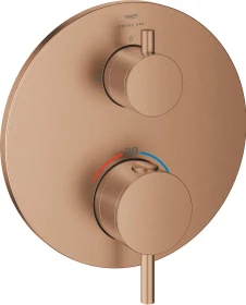 Grohe Atrio Thermostat mit 1 Absperrventil warm sunset gebürstet