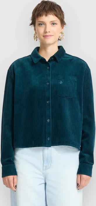 Volcom Wellow Hemd langarm emerald green (Damen)