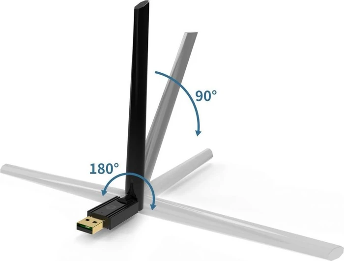 Conceptronic ABBY17B Bluetooth USB Adapter mit externer Antenne, Reichweite bis 100m, Bluetooth 5.3, USB-A 2.0 [Stecker]
