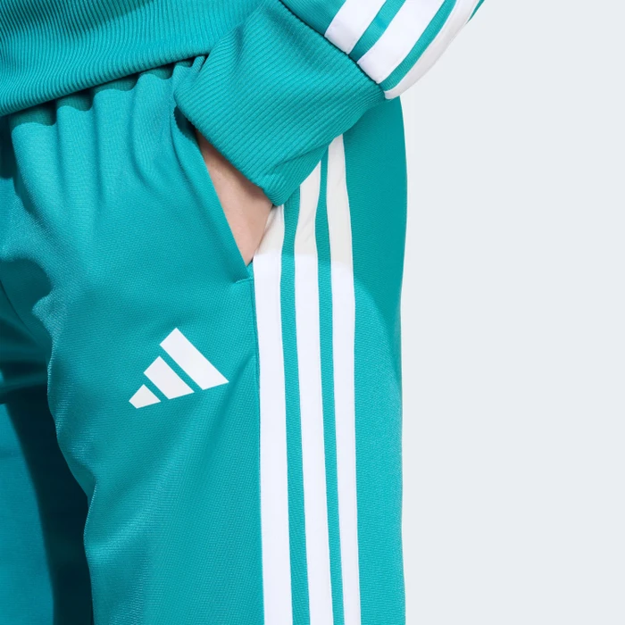adidas Seasonal Essentials Tiberio 3-Streifen Tricot Trainingsanzug pure teal/aurora ivy/white (Junior)