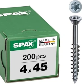 Spax WIROX A9J A4 4CUT T-STAR plus T20 MDF-Möbelbauschraube, 4x45mm, 200 Stück