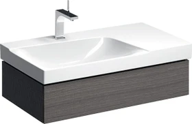 Geberit Xeno² Unterschrank für Waschtisch 88x22x46.2cm, 1 Schublade, Ablagefläche rechts, sculturagrau