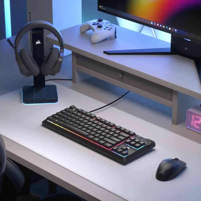 Corsair Gaming K55 CORE TKL RGB, schwarz, USB, UK
