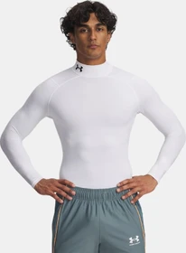 Under Armour ColdGear Kompressionsshirt langarm weiß/schwarz (Herren)