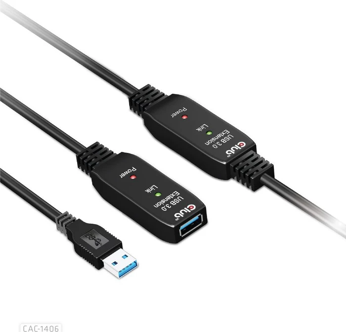 Club 3D USB 3.0 aktives Verlängerungskabel A/A, 15m