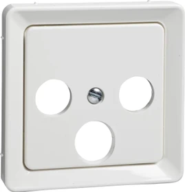 Schneider Electric ELSO Zentralplatte Antennensteckdose 3-Loch, reinweiß