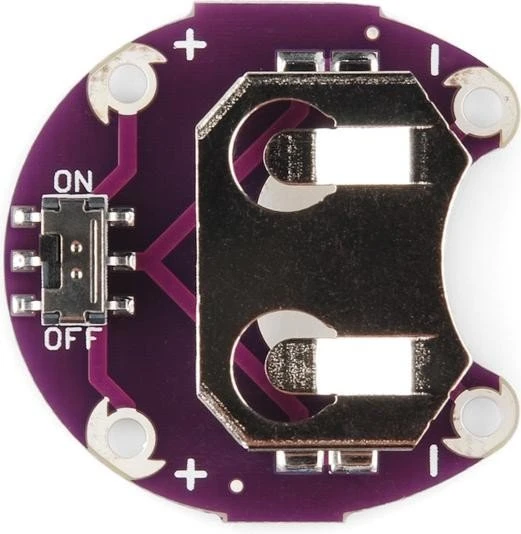 SparkFun Arduino LilyPad Coin Cell Battery Holder, Switched