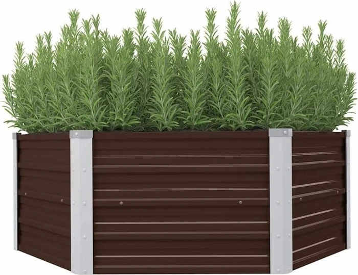 vidaXL Stahl Hochbeet 128x129cm