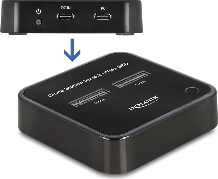DeLOCK M.2 PCIe Dockingstation mit Klon-Funktion, USB-C 3.1 (64177) – Bild 4 von 7
