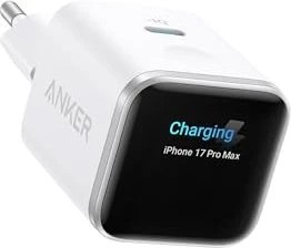 Anker Nano Ladegerät (45W, Smart Display) weiß