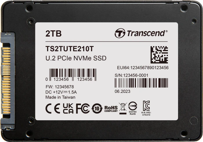 Transcend UTE210T 2TB, 2.5" / U.2 / PCIe 4.0 x4