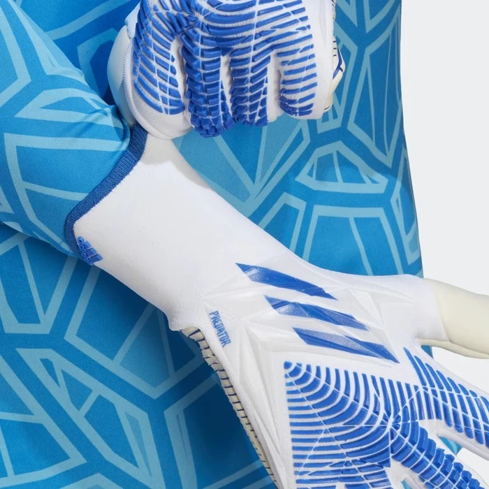 adidas Predator Pro Torwarthandschuhe white/hi-res blue