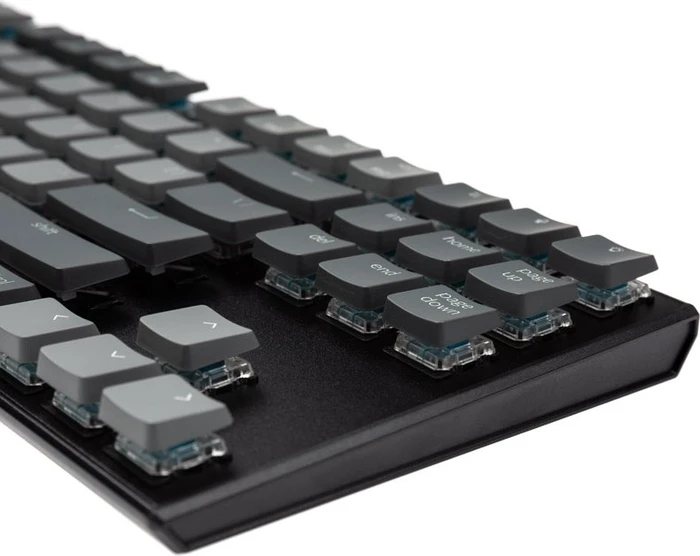 Keychron K1 V4, 80% TKL, LEDs weiß, schwarz, Gateron LOW PROFILE BLUE, USB/Bluetooth, US