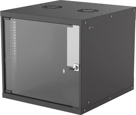 Intellinet Wandschrank 9HE, Sicherheitsglastür, IP2X, schwarz, 560mm tief